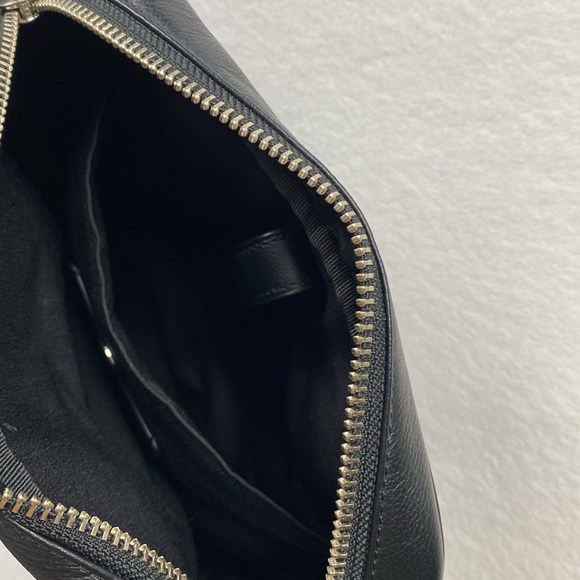 Coach Charles Smooth Pebble Leather Adjustable Crossbody Flight Bag (Black) - Picture 10 of 16